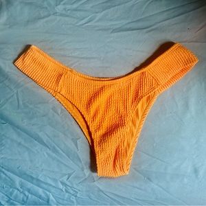 Textured yellow bikini bottom